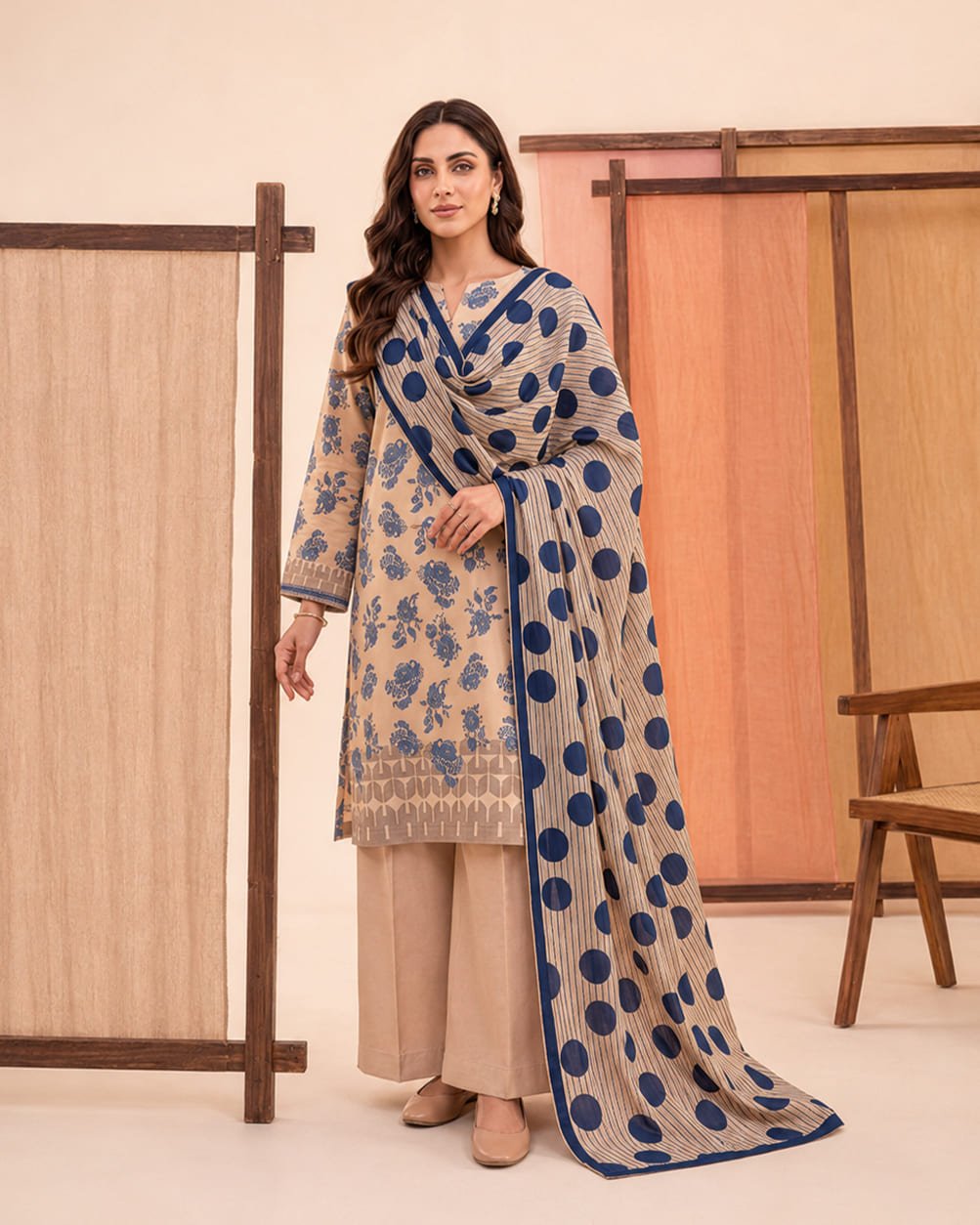 beige + royal blue beige + royal blue