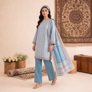 powder blue + coral